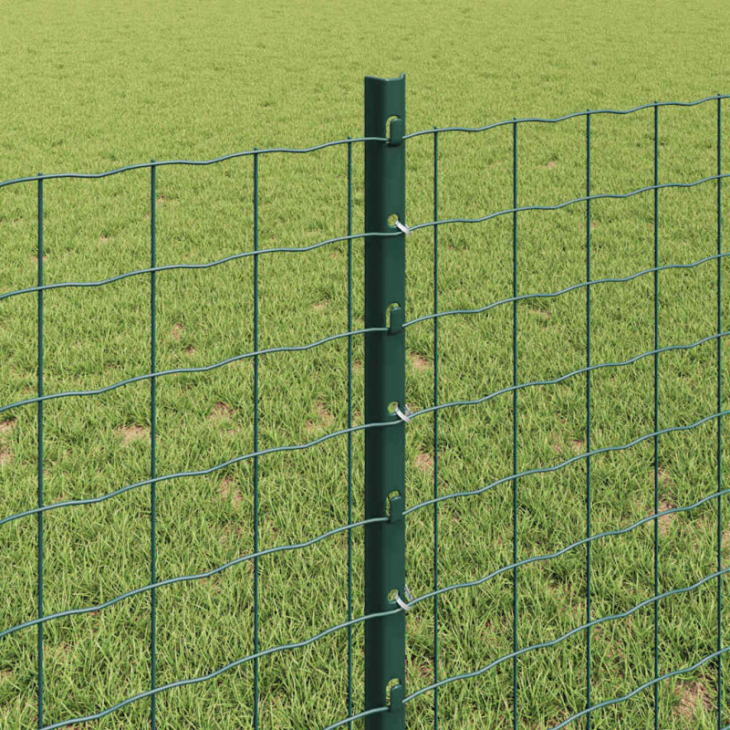 Słupek ogrodzeniowy. 22 pcs Zielony 120 cm Stal
