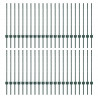 Słupek ogrodzeniowy. 44 pcs Zielony 120 cm Stal