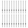 Słupek ogrodzeniowy. 22 pcs Szary 120 cm Stal