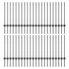 Słupek ogrodzeniowy. 44 pcs Szary 120 cm Stal