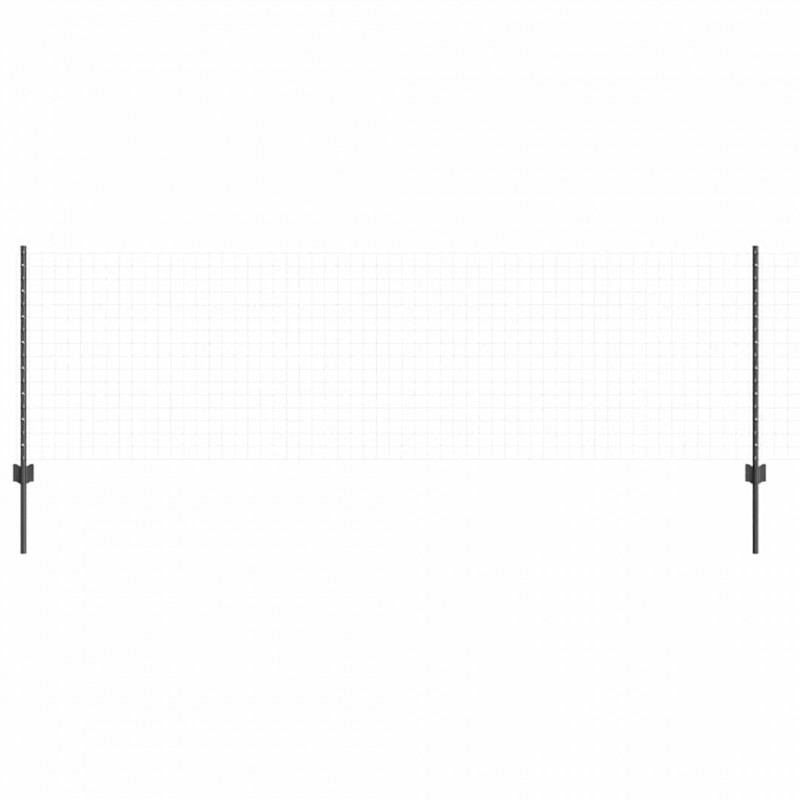 Słupek ogrodzeniowy. 44 pcs Szary 120 cm Stal