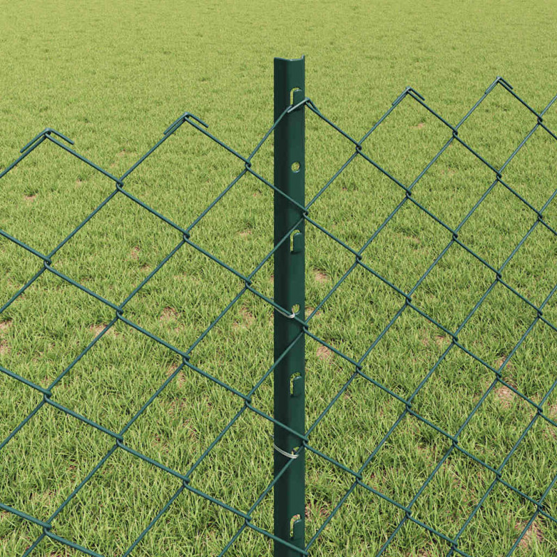Ogrodzenie z słupkiem zielony