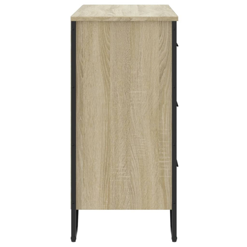 Komoda, dąb sonoma, 91x35,5x74,5 cm, materiał drewnopochodny