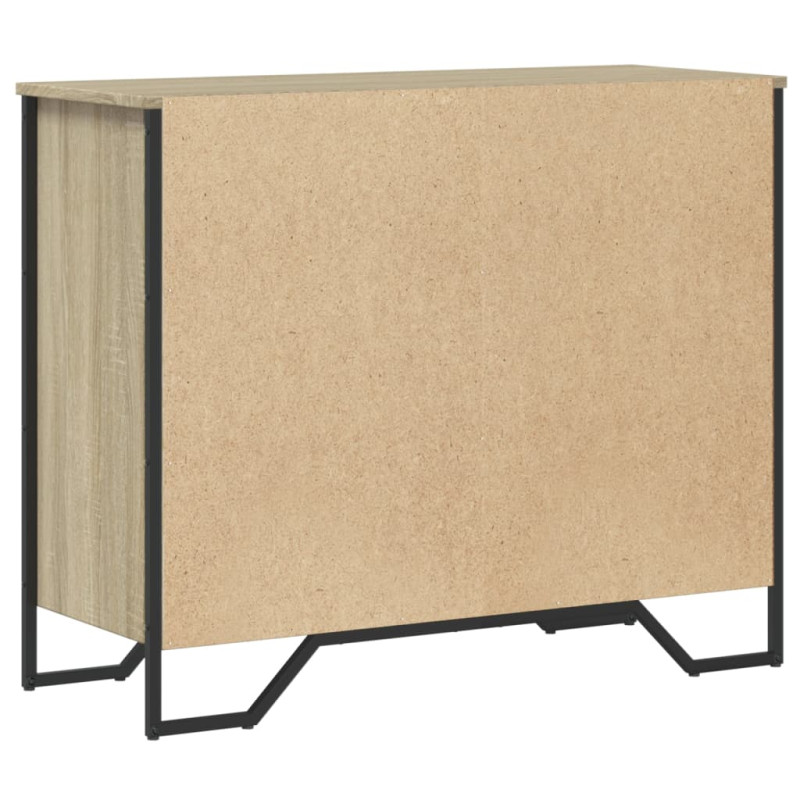 Komoda, dąb sonoma, 91x35,5x74,5 cm, materiał drewnopochodny