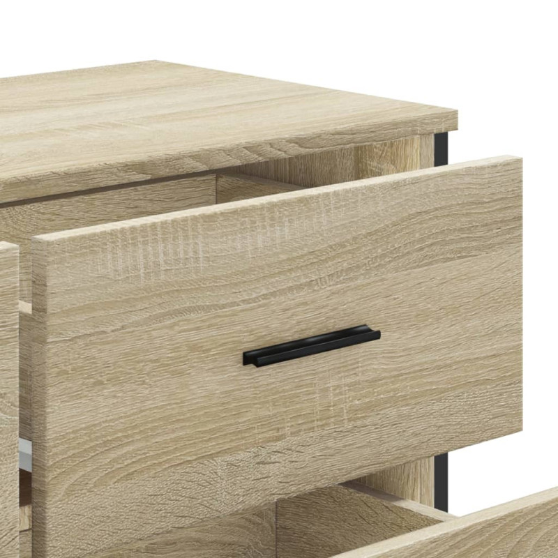 Komoda, dąb sonoma, 91x35,5x74,5 cm, materiał drewnopochodny
