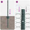 Ogrodzenie z słupkiem zielony