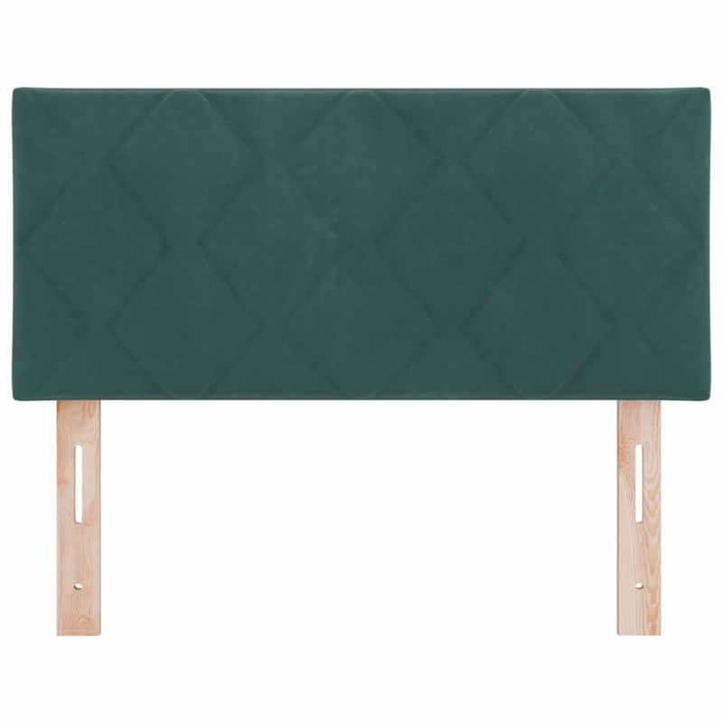 Wezgłowie LED Ciemna zieleń 100 cm Aksamit