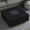 Stolik kawowy z LED Infinity, czarny, 100x100x40 cm