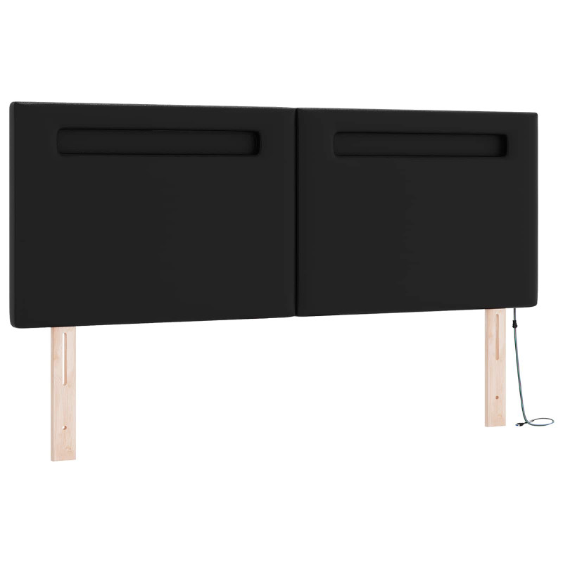 Łóżko sprężynowe Czarny 160 x 200 cm Skóra syntetyczna