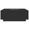 Stolik kawowy z LED Infinity, czarny, 100x100x40 cm
