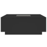 Stolik kawowy z LED Infinity, czarny, 100x100x40 cm