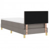 Łóżko z sprężyną LED Ciemnoszary 90 x 190 cm tkanina