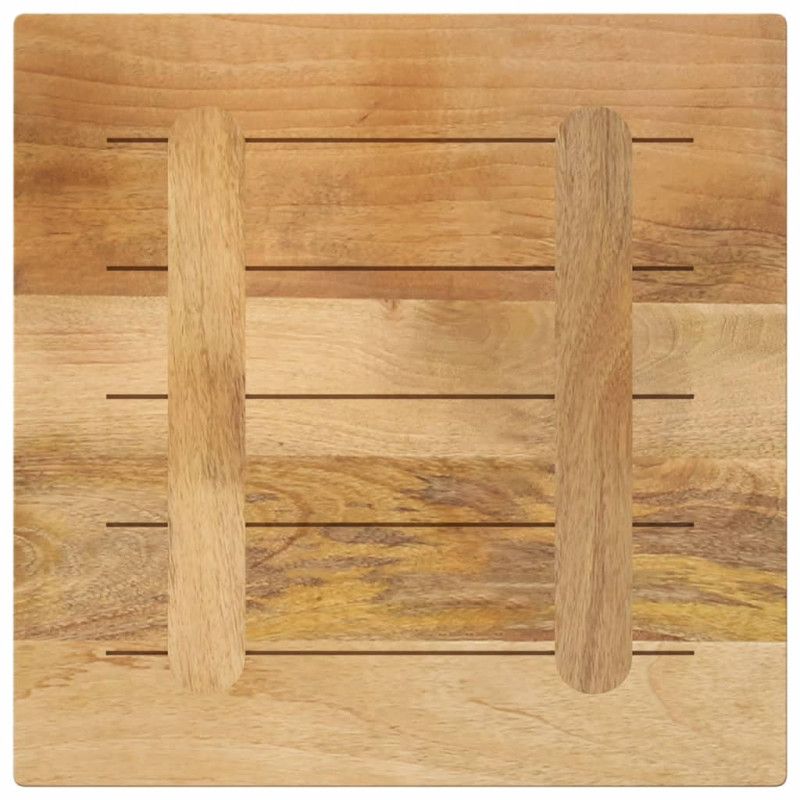 Blat do stolika, 60x60x2,5 cm, kwadratowy, surowe drewno mango