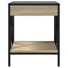 Stolik nocny z LED Infinity, dąb sonoma, 40x40x49 cm