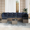 Zestaw Sof 8 pcs Szary polirattan