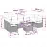 Zestaw Sof 8 pcs Szary polirattan