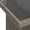 Zestaw Sof na Ogród 8 pcs Szary i granatowy polirattan