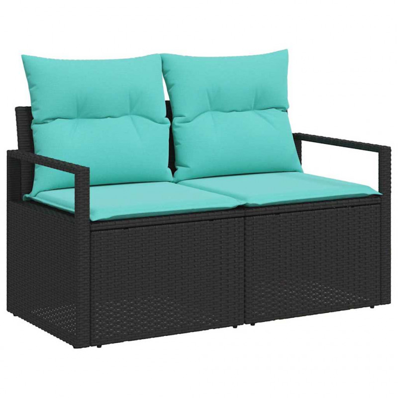 Zestaw Sof na Ogród 5 pcs czanro-niebieski polirattan