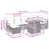 Zestaw do jadalni w ogrodzie 8 pcs Czarny i Turkusowy