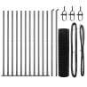 Ogrodzenie z słupkiem Szary 1,2 x 25 m Stal