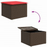 Zestaw Sof na Ogród z poduszką 7 pcs Brązowy Rattan poli
