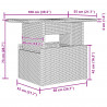 Zestaw Sof na Ogród z poduszką 6 pcs Szary i granatowy