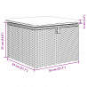 Zestaw Sof z poduszką 6 pcs Brązowy i czerwony polirattan