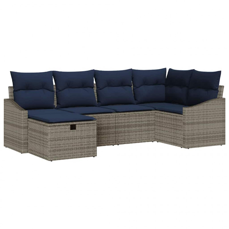 Zestaw Sof z poduszką 3 pcs polirattan