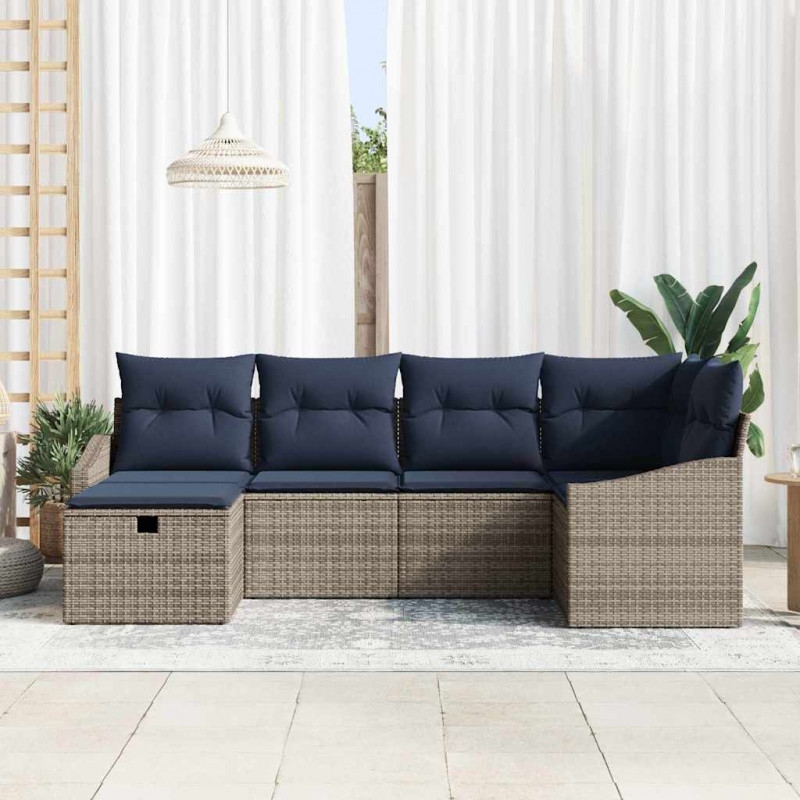 Zestaw Sof z poduszką 3 pcs polirattan