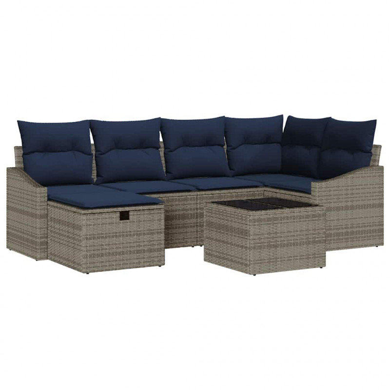 Zestaw Sof z poduszką 3 pcs polirattan