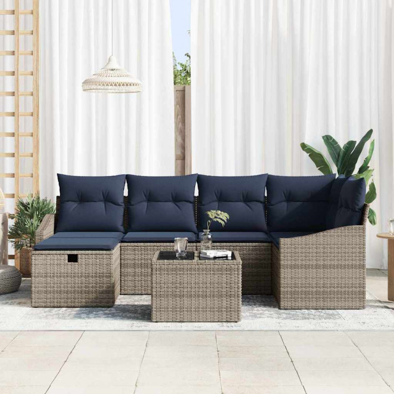 Zestaw Sof z poduszką 3 pcs polirattan