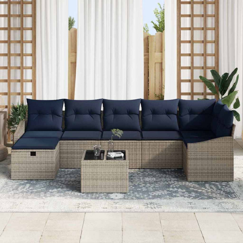 Zestaw Sof z poduszką 5 pcs polirattan