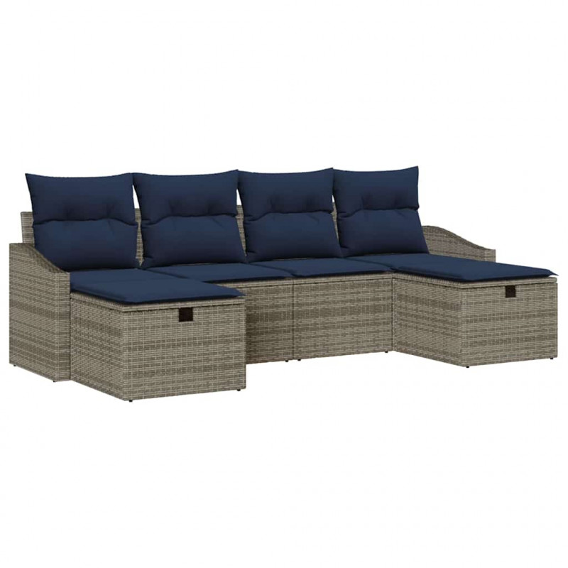 Zestaw Sof z poduszką 5 pcs polirattan
