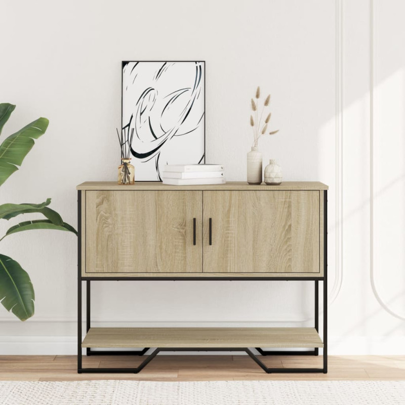 Stolik konsolowy, dąb sonoma, 100x35x74,5 cm