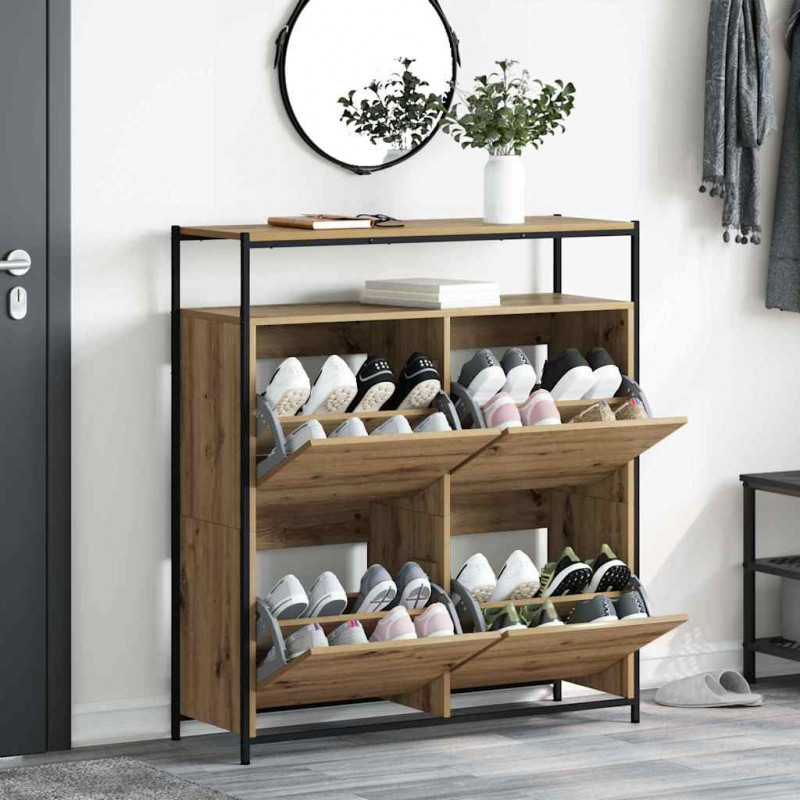 Szafka na buty z półką Dąb rzemieślniczy 100 x 34 x 112 cm