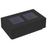 Stolik kawowy z LED Infinity, czarny, 116x69x40 cm