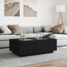 Stolik kawowy z LED Infinity, czarny, 116x69x40 cm