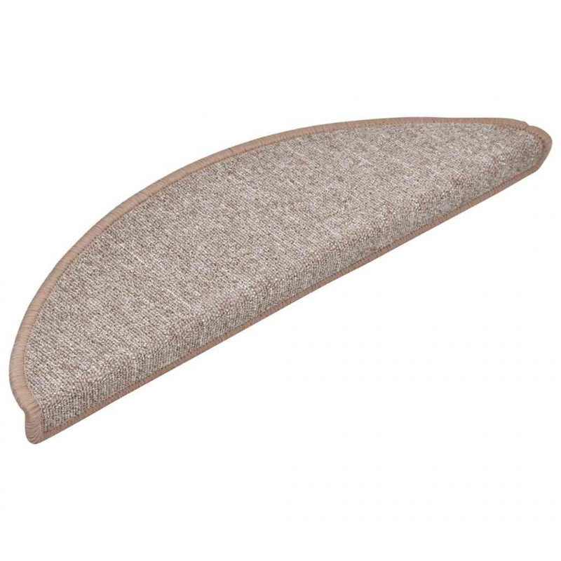 Maty na schody 30 szt. 56x17x3 cm Jasnobrązowe półokrągłe