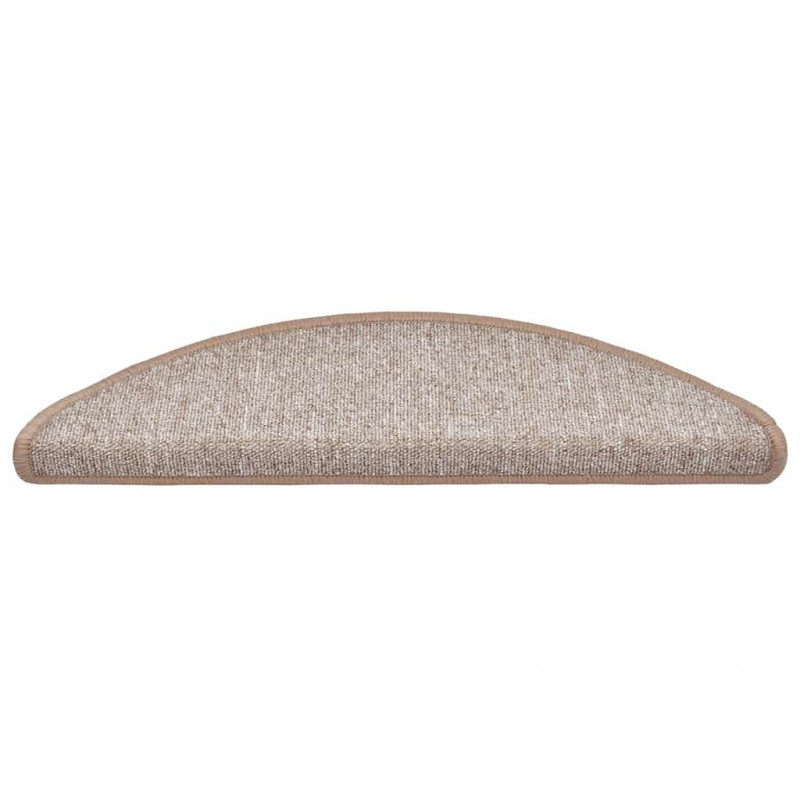 Maty na schody 30 szt. 56x17x3 cm Jasnobrązowe półokrągłe