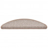 Maty na schody 30 szt. 56x17x3 cm Jasnobrązowe półokrągłe
