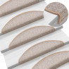 Maty na schody 30 szt. 56x17x3 cm Jasnobrązowe półokrągłe