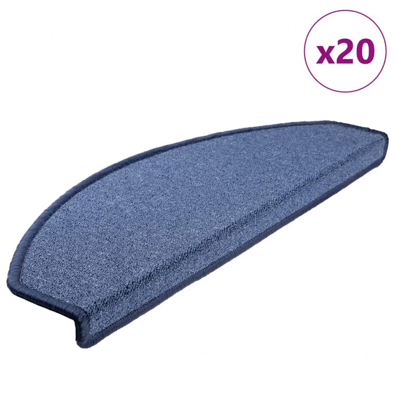 Maty na schody 20 szt. 65x24x4 cm niebieskie półokrągłe duże