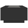 Stolik kawowy z LED Infinity, czarny, 116x69x40 cm
