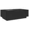 Stolik kawowy z LED Infinity, czarny, 116x69x40 cm