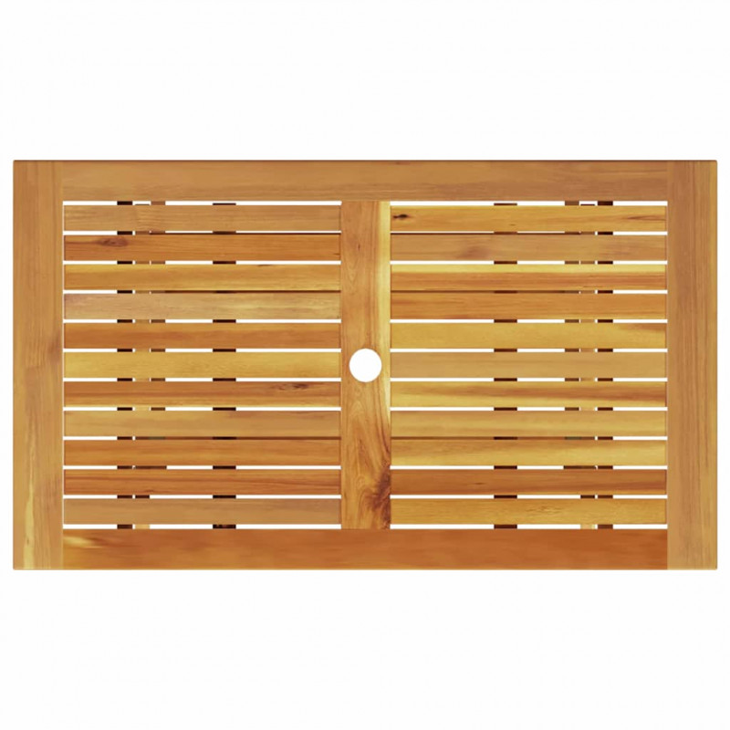 Zestaw do jadalni w ogrodzie 7 pcs Brązowy Lite Drewno Akacji