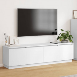 Szafka pod telewizor z LED Biały 180 x 38 x 49 cm
