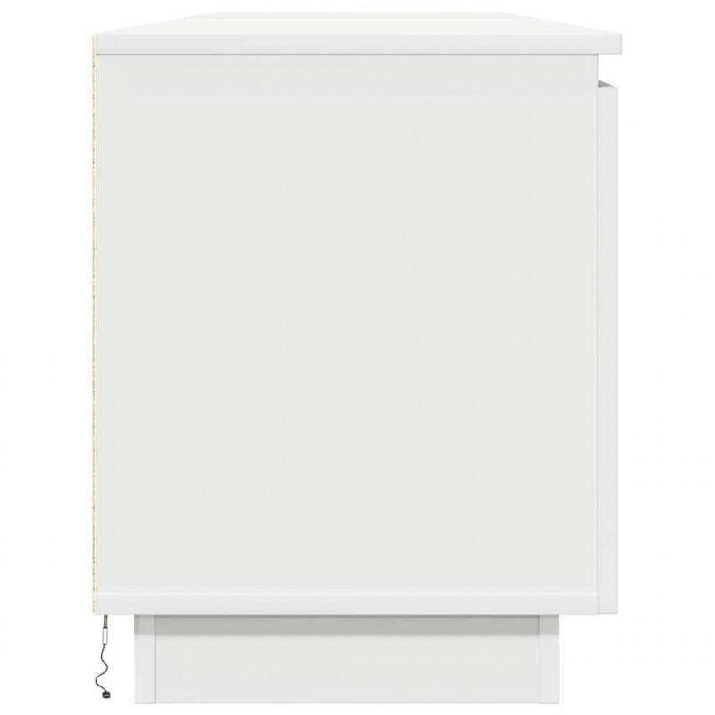 Szafka pod telewizor z LED Biały 180 x 38 x 49 cm