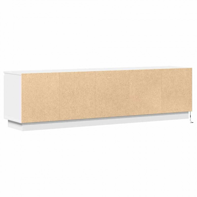Szafka pod telewizor z LED Biały 180 x 38 x 49 cm