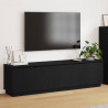 Szafka pod telewizor z LED Czarny Dąb 180 x 38 x 49 cm