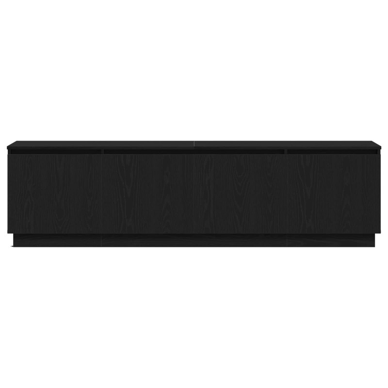 Szafka pod telewizor z LED Czarny Dąb 180 x 38 x 49 cm